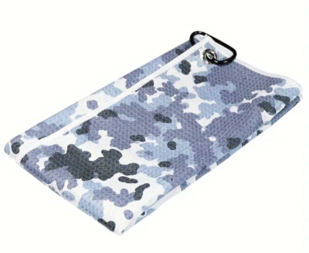 Camo Grey Golf Towel